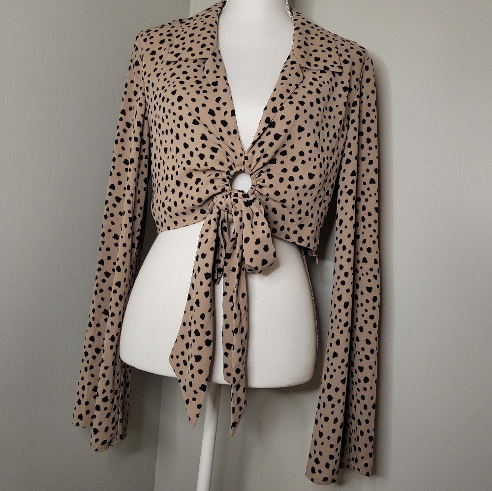 SHADES OF ROSE Leopard blouse Medium
